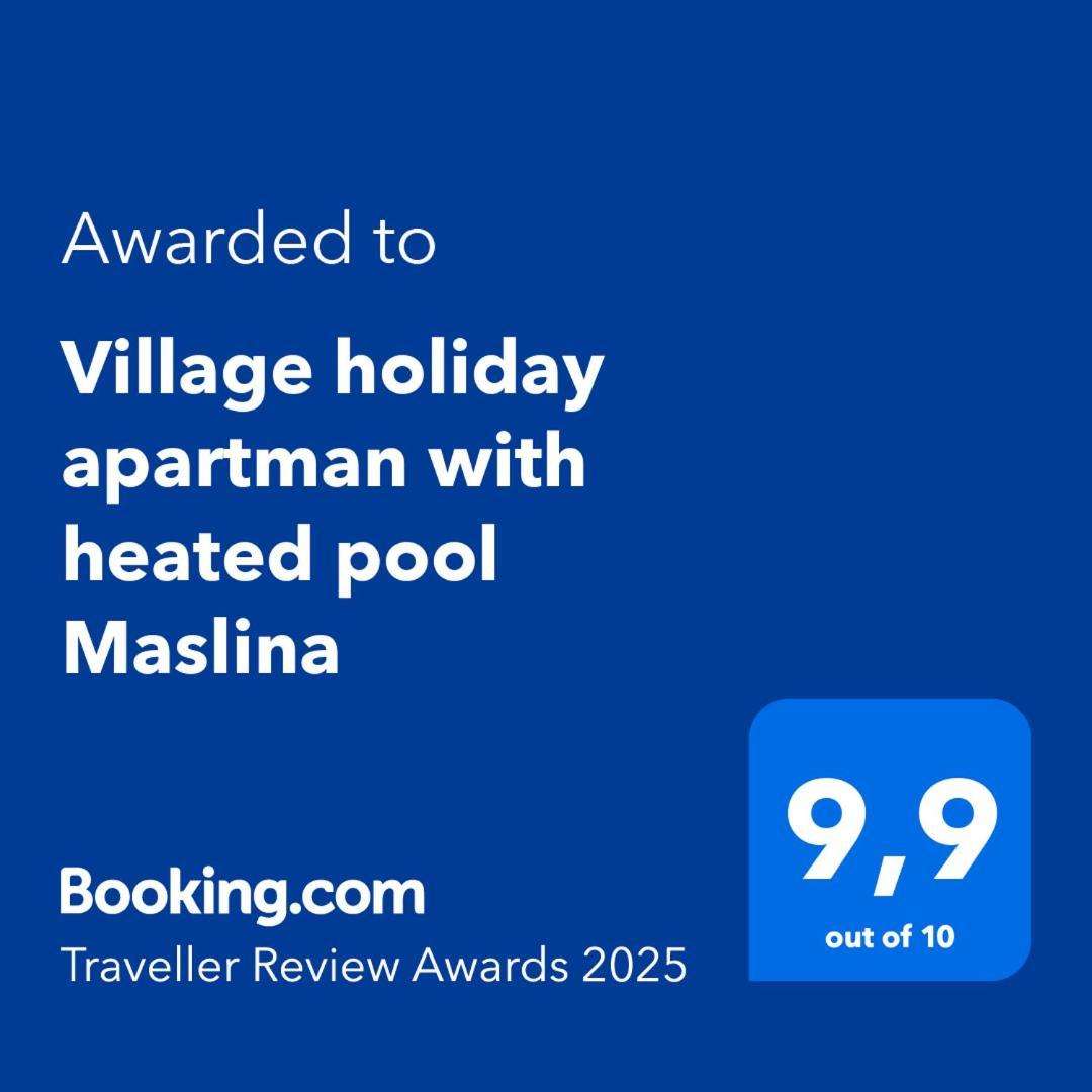 Village Holiday Apartman With Heated Pool Maslina Kostanje المظهر الخارجي الصورة